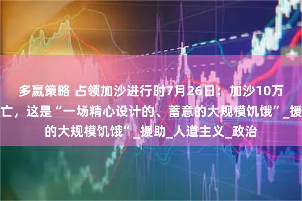 多赢策略 占领加沙进行时7月26日：加沙10万儿童面临大规模死亡，这是“一场精心设计的、蓄意的大规模饥饿”_援助_人道主义_政治